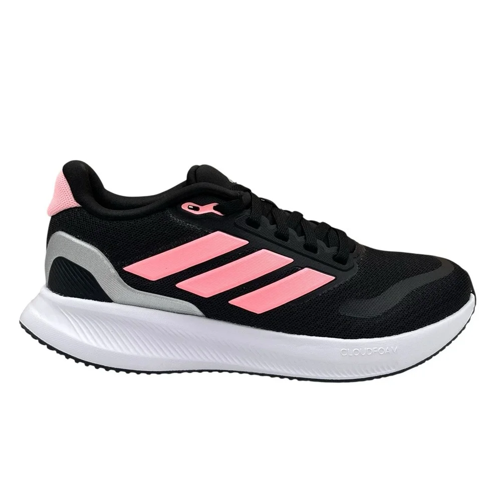 Adidas Runfalcon Youth Girls Running Shoes Size 4 Black-Coral Comfort Sneakers